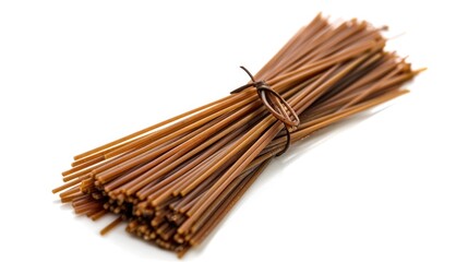 Poster - A collection of brown sticks tied together on a white surface