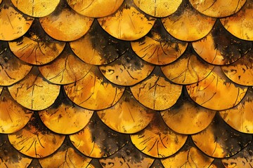 Poster - Close-up of a fish scale pattern, useful for decorative or educational purposes