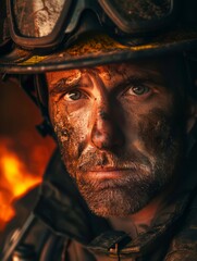 A potrait of firefighter