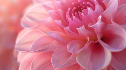 Poster - A detailed shot of a bright pink flower with intricate petals and center