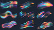 © Mark - A modern 3D chameleon Y2K aura shape gradient texture background. A pastel fluid paint colorful blurry dynamic brush stroke glow background.
