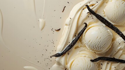 Vanilla Ice Cream with Vanilla Bean Pods.