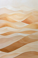 Sticker - A painting of sand dunes with a white background