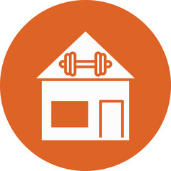 Wall Mural - Gym Icon glyph circle icon