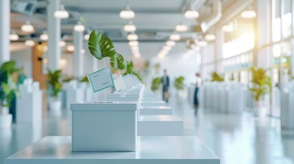 Poster - Digital ledger technology for secure voting systems, transparent and tamper-proof.