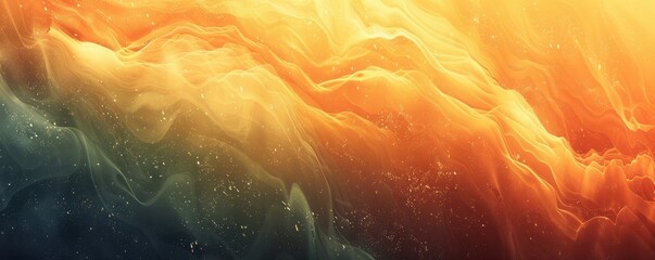 Poster - Abstract colorful background with swirling gradient patterns of orange and blue, resembling a dreamy or cosmic scene with a fluid texture.