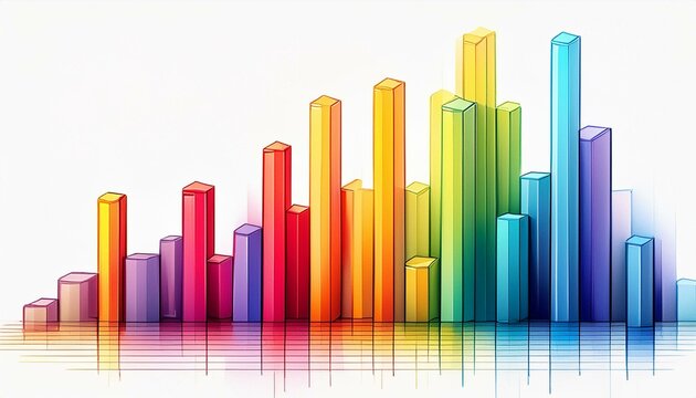 3D Bar Chart Showing Business Growth and Financial Success with Arrow Up Design3D Bar Chart Showing Business Growth and Financial Success with Arrow Up Design