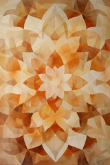 Poster - A painting of a flower made of geometric shapes