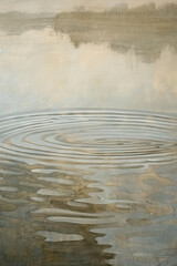 Poster - A painting of a ripple in a body of water