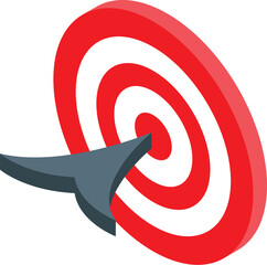 Poster - Mouse cursor hitting the center of a target, representing the concept of successful online marketing