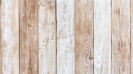 Poster - Wooden planks wall texture with varying shades of brown and white. Perfect for background, design, architectural projects, and decor ideas.