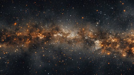 Universe Background. Night sky with Stars and Galaxies in Outer Space