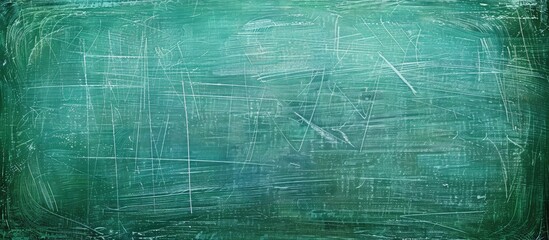 Poster - Texture of a green chalkboard with copy space image