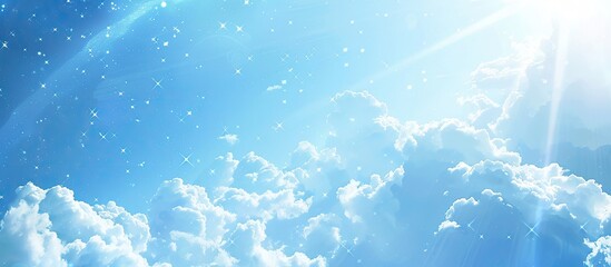 Fototapete - Free blue sky background provided with space for product or advertising text in the image. copy space available