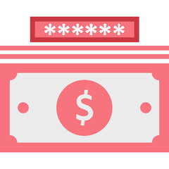 Wall Mural - Money Protection vector icon with isolated background in flat style 