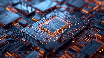 Poster - Advanced central processor on a high-tech electronic board