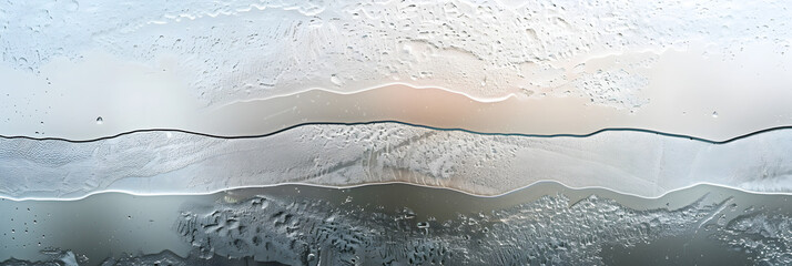 Canvas Print - A close-up view of a frosted glass pane