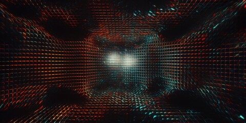 Fototapete - Abstract Digital Tunnel