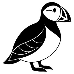 minimalist puffin with clean shapes 2 Vector Design and illustration