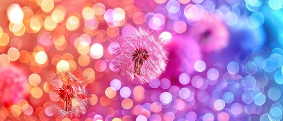 Poster -   A focused dandelion amidst a clear background