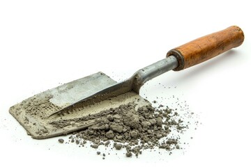 Poster - A trowe lying on top of a pile of dirt, perfect for use in illustrations about excavation, construction, or environmental themes