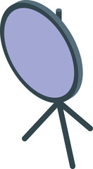 Poster - Round photo reflector standing on a tripod for a photography studio shooting