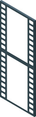 Wall Mural - Isometric blank film strip for capturing cinematic moments in movie production