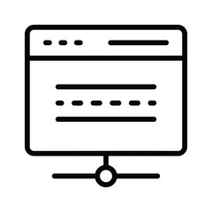 Trendy icon of web hosting in editable design style