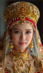 Canvas Print - woman in Brunei Traditional Dress