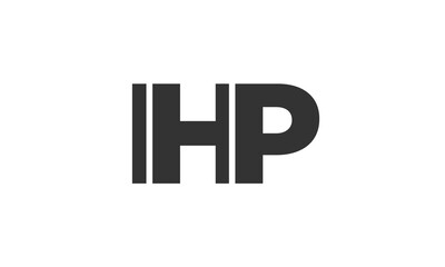 Poster - IHP logo design template with strong and modern bold text. Initial based vector logotype featuring simple and minimal typography. Trendy company identity.