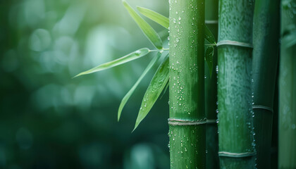 green bamboo forest