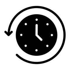 reduce time glyph icon