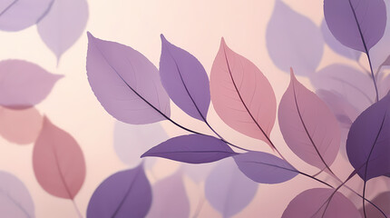 Wall Mural - pink lavender purple leaves soft background abstract botanical