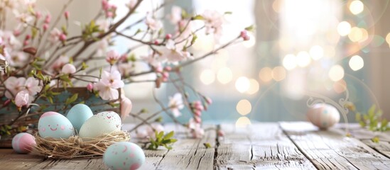 Aufkleber - Easter greeting card with a spring themed copy space image