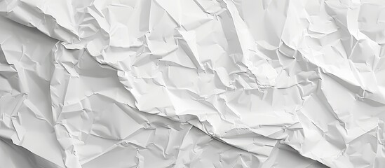 Aufkleber - Crumpled white paper texture or background with copy space image