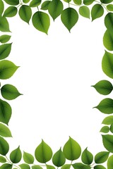 Wall Mural - Green leaves frame