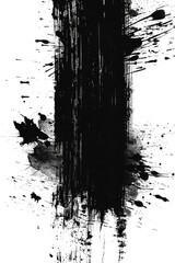 Poster - A close-up shot of a black and white painting, with detailed brushstrokes and textures