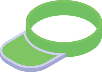Poster - Green sun visor is protecting from sun rays during hot summer day