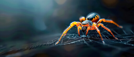 Colorful Jumping Spider Macro Photography