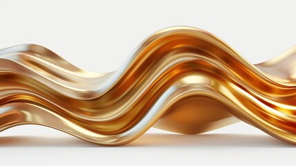 Wall Mural - Abstract Golden Wave