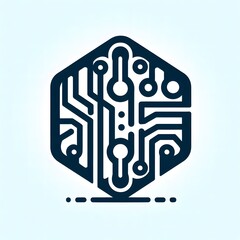 AI Generate of Circuit Board Icon, Vector, Graphic illustration. Suitable for website design, logo, app, template, and ui