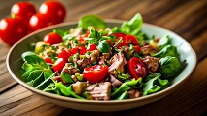 Canvas Print -  Fresh and vibrant salad ready to be savored