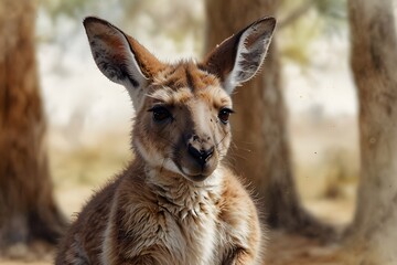 Wall Mural - kangaroo in the grass