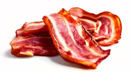 Canvas Print -  Deliciously cooked bacon slices ready to be savored