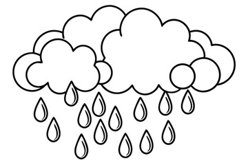 Wall Mural - weather and rain drop clip-art vector illustration 