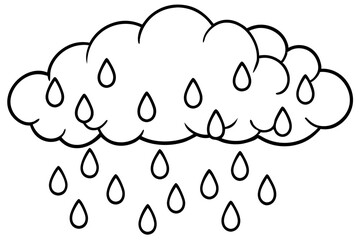 Wall Mural - weather and rain drop clip-art vector illustration 