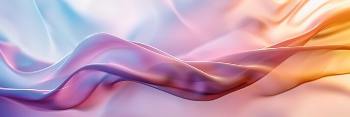 Poster - Abstract flowing waves in a vibrant gradient background. Suitable for healthcare and wellness themes.