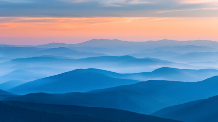 Wall Mural - The sky is blue and the mountains are in the background