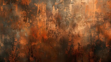 Wall Mural - brushed bronze or copper metal texture background abstract industrial material digital painting