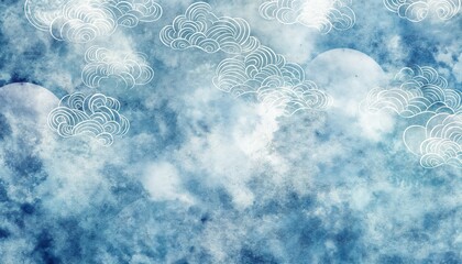 Blue pattern watercolor gradient background